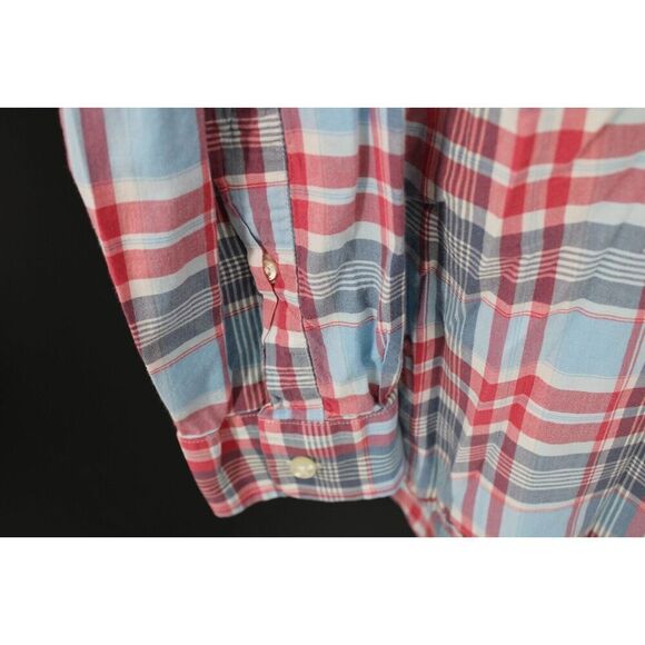 VINEYARD VINES MURRAY SHIRT LONG SLEEVE SIZE MEDIUM BLUE PINK PLAID BUTTON DOWN - Picture 5 of 7